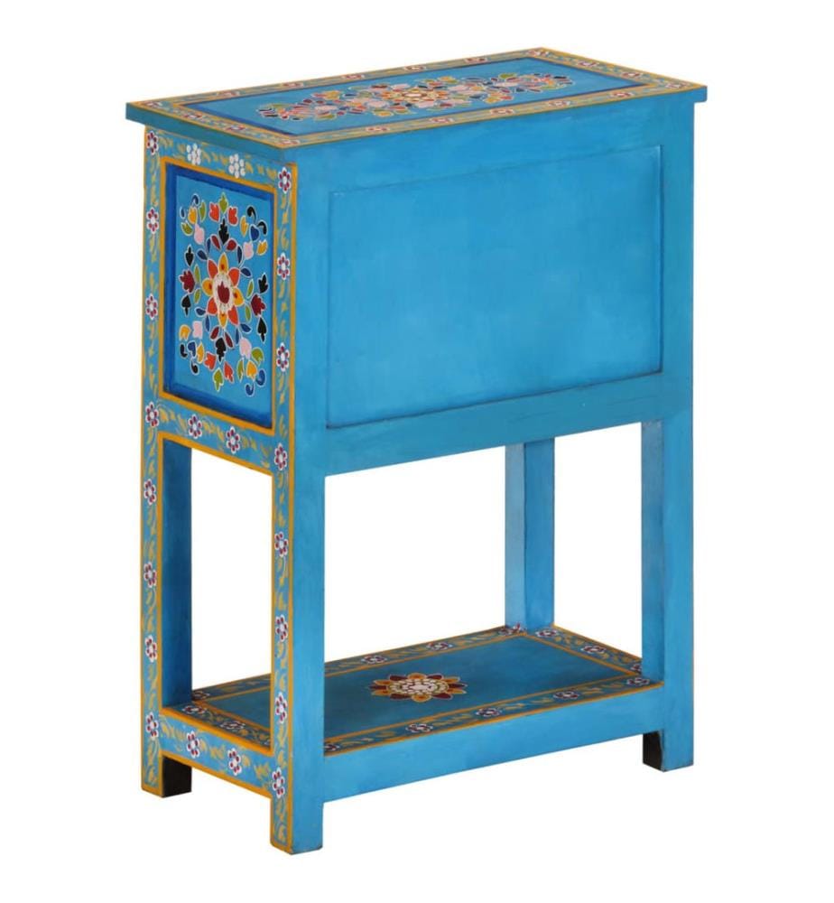Buffet turquoise 55x30x76 cm bois massif de manguier