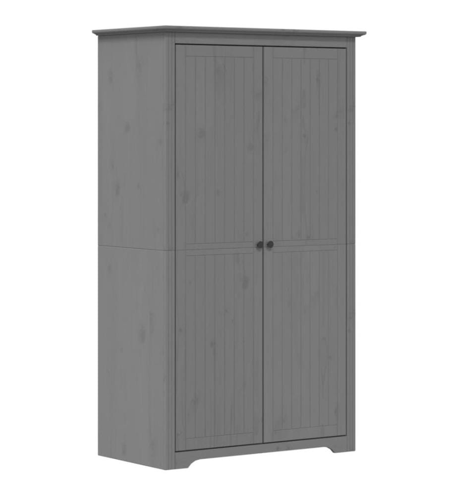 Garde-robe BODO gris 99x53,5x173 cm bois massif de pin