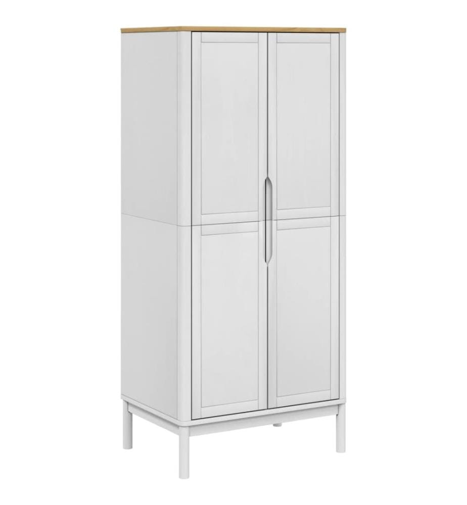 Kleiderschrank FLORO Weiss 77x53x171 cm Massivholz Kiefer