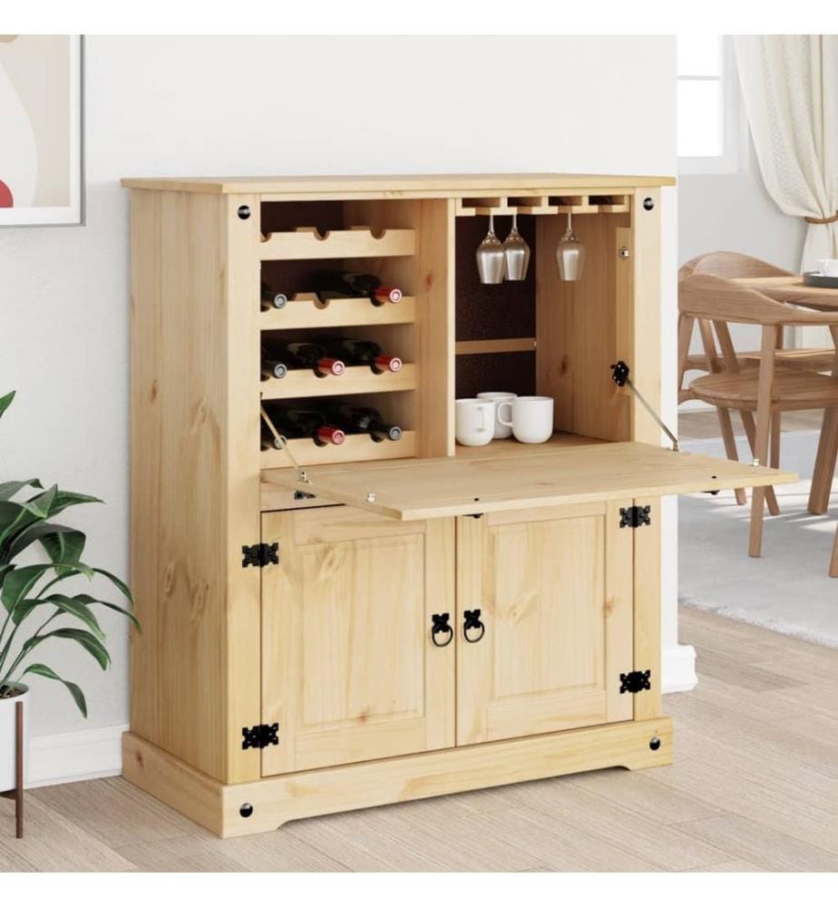 Weinschrank Corona 97x45x114 cm Massivholz Kiefer