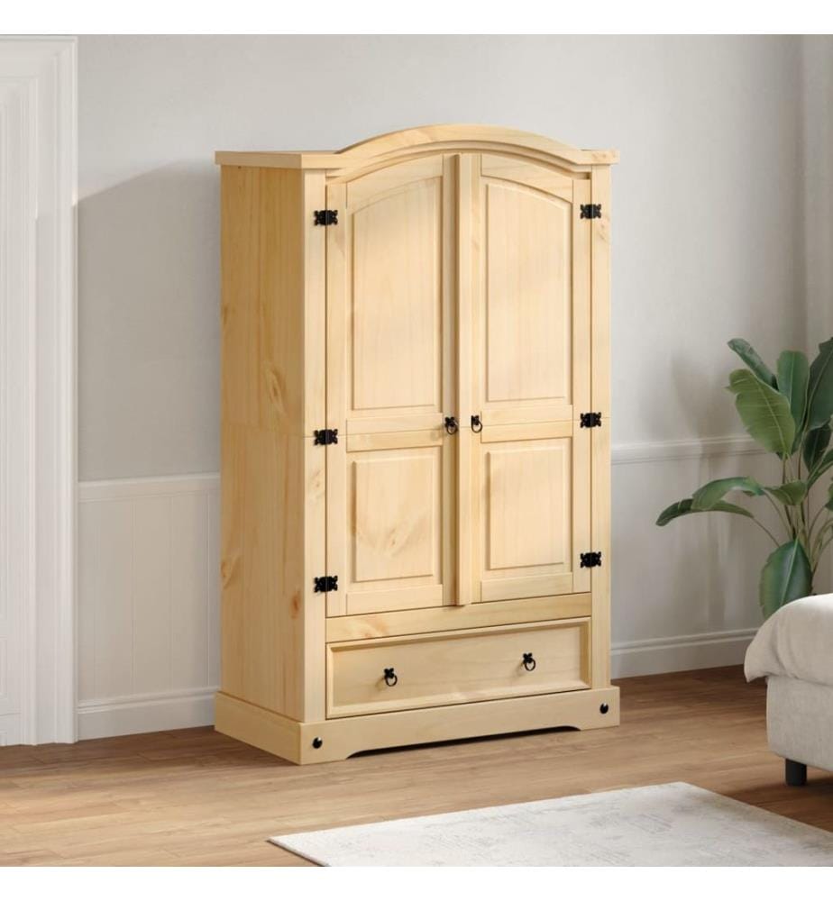Armoire « Corona » 101 x 52 x 170 cm Bois massif Pin