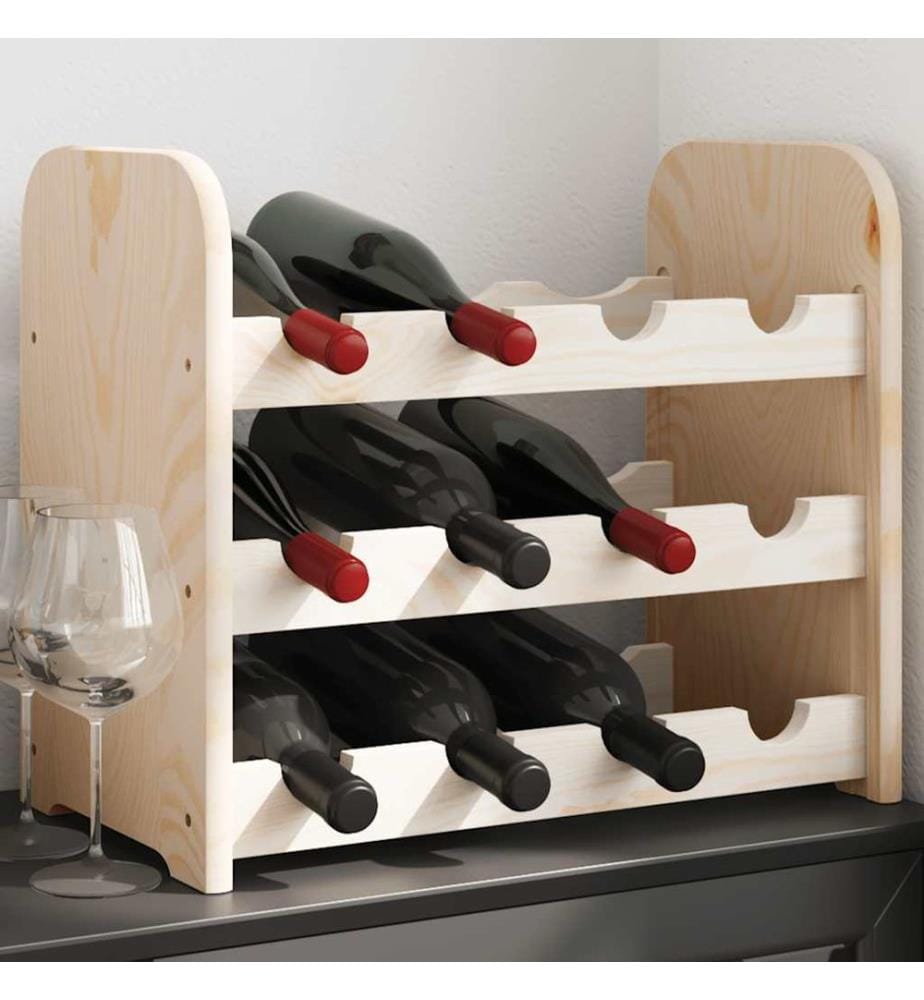 Casier à vin 43x25x37 cm bois de pin massif