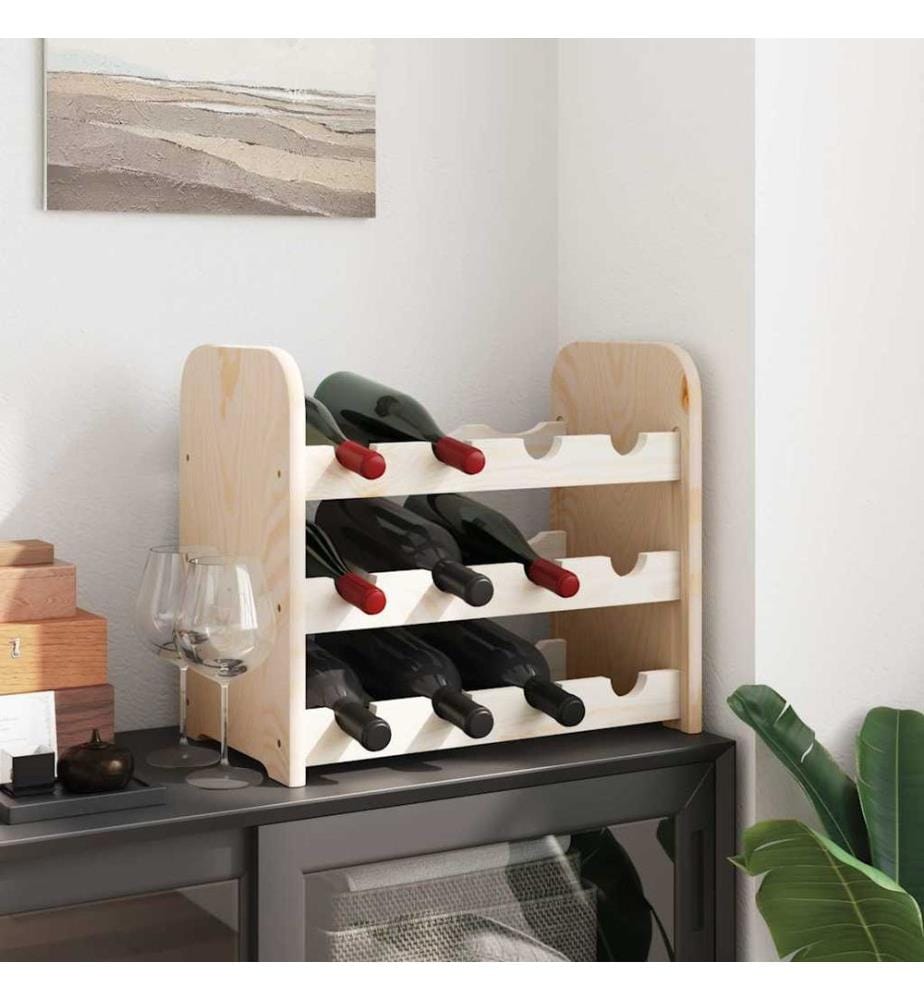 Casier à vin 43x25x37 cm bois de pin massif