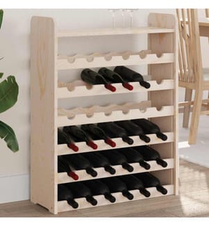 Weinregal mit Oberplatte 67,5x25x87 cm Massivholz Kiefer