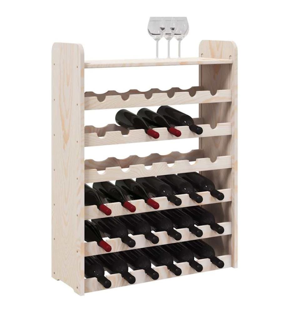 Casier à vin et panneau supérieur 67,5x25x87 cm bois pin massif