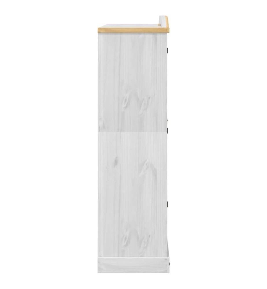 Kleiderschrank Corona Weiss 151,5x52x186 cm Massivholz Kiefer