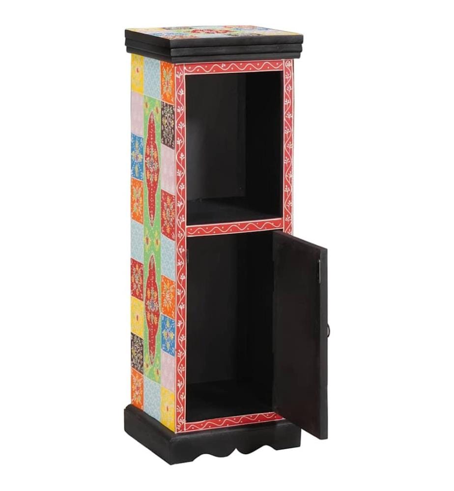 Kommode mit Tür Mehrfarbig 30 x 30 x 90 cm Massivholz Mango