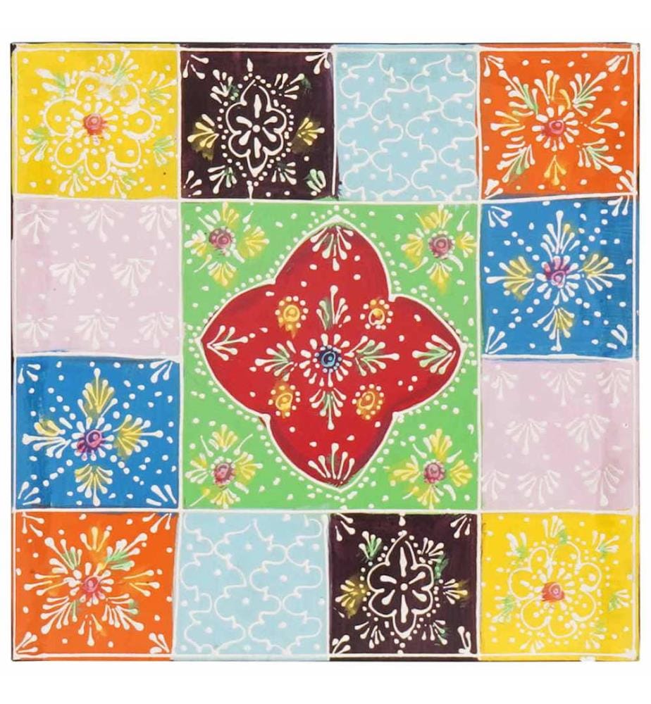Kommode mit Tür Mehrfarbig 30 x 30 x 90 cm Massivholz Mango