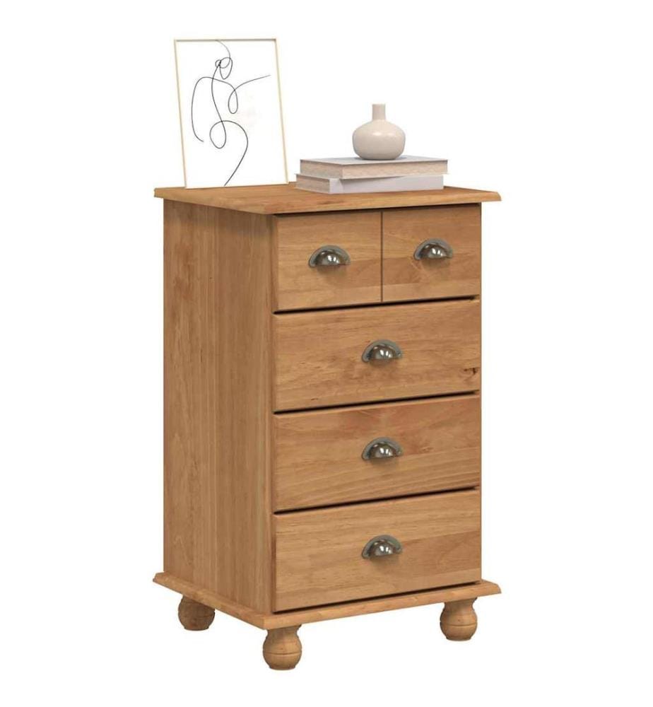 Commode ASKIM Marron 45,8 x 40 x 79 cm Bois de pin massif