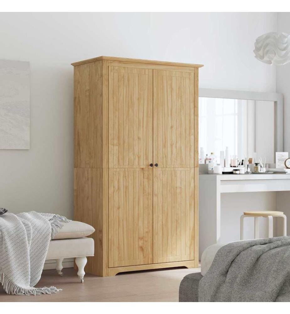 Kleiderschrank BODO Honigbraun 53,5 x 99 x 173 cm Holzwerkstoff