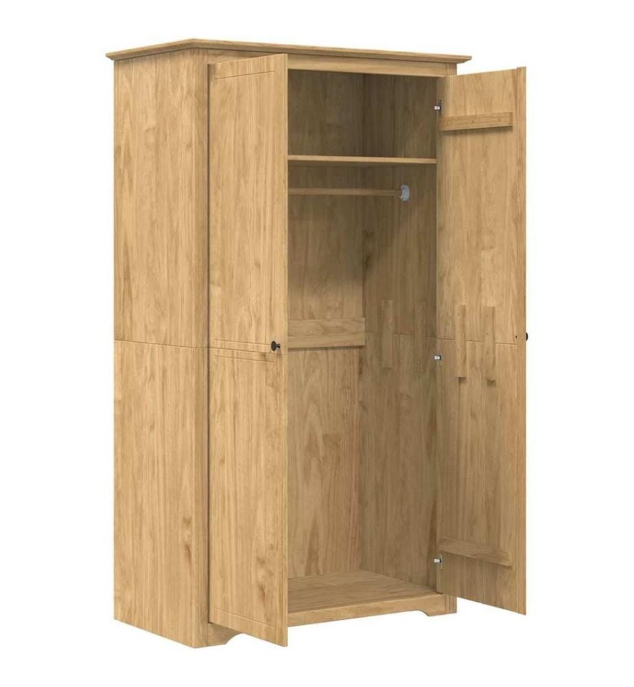 Kleiderschrank BODO Honigbraun 53,5 x 99 x 173 cm Holzwerkstoff