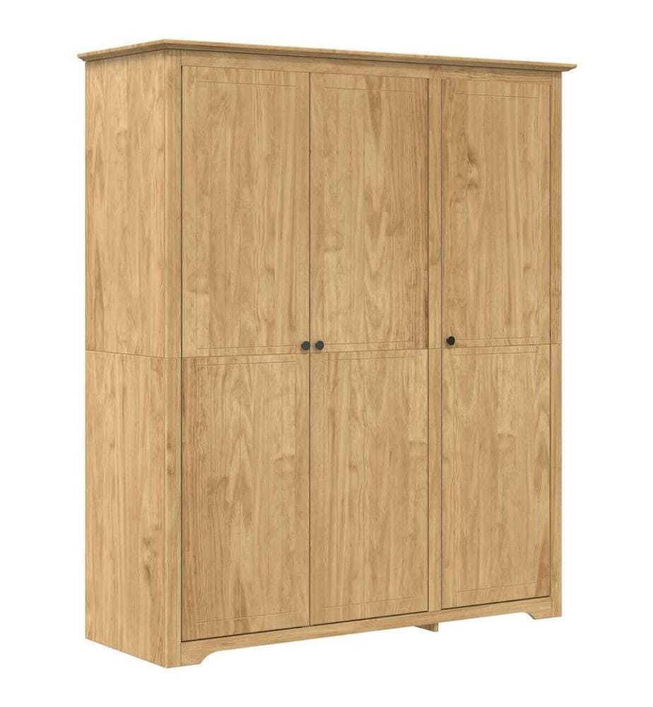 Kleiderschrank mit Speicher BODO Honigbraun 146 x 53,5 x 173 cm