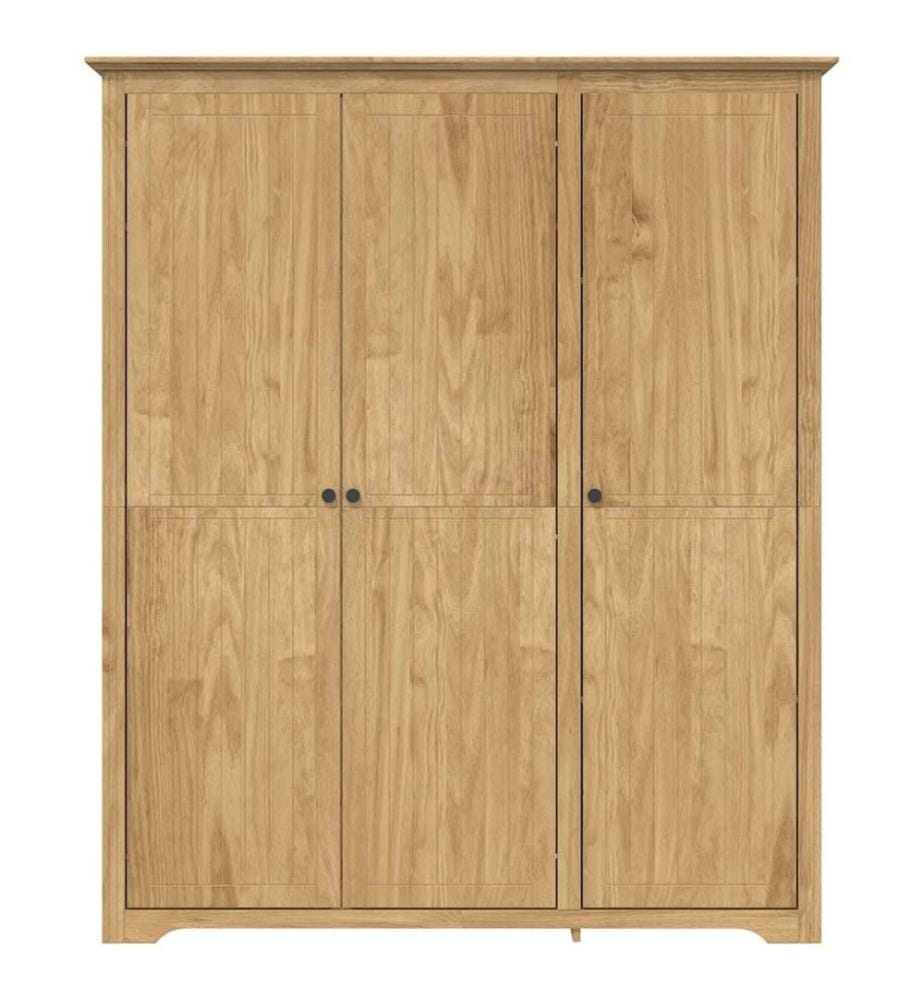 Kleiderschrank mit Speicher BODO Honigbraun 146 x 53,5 x 173 cm