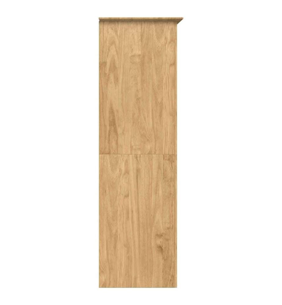 Kleiderschrank mit Speicher BODO Honigbraun 146 x 53,5 x 173 cm