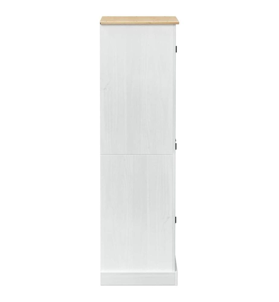 Kleiderschränke Weiss 76 x 50 x 170 cm Massives Kiefernholz