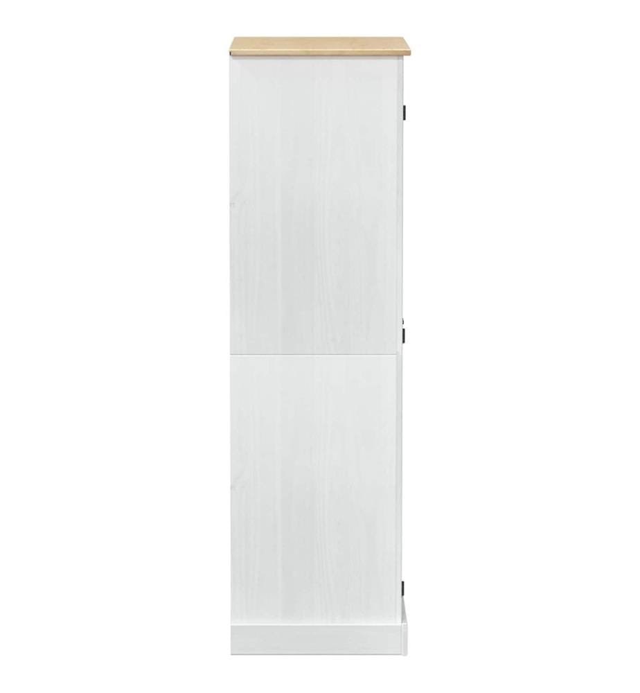 Kleiderschränke Weiss 76 x 50 x 170 cm Massives Kiefernholz