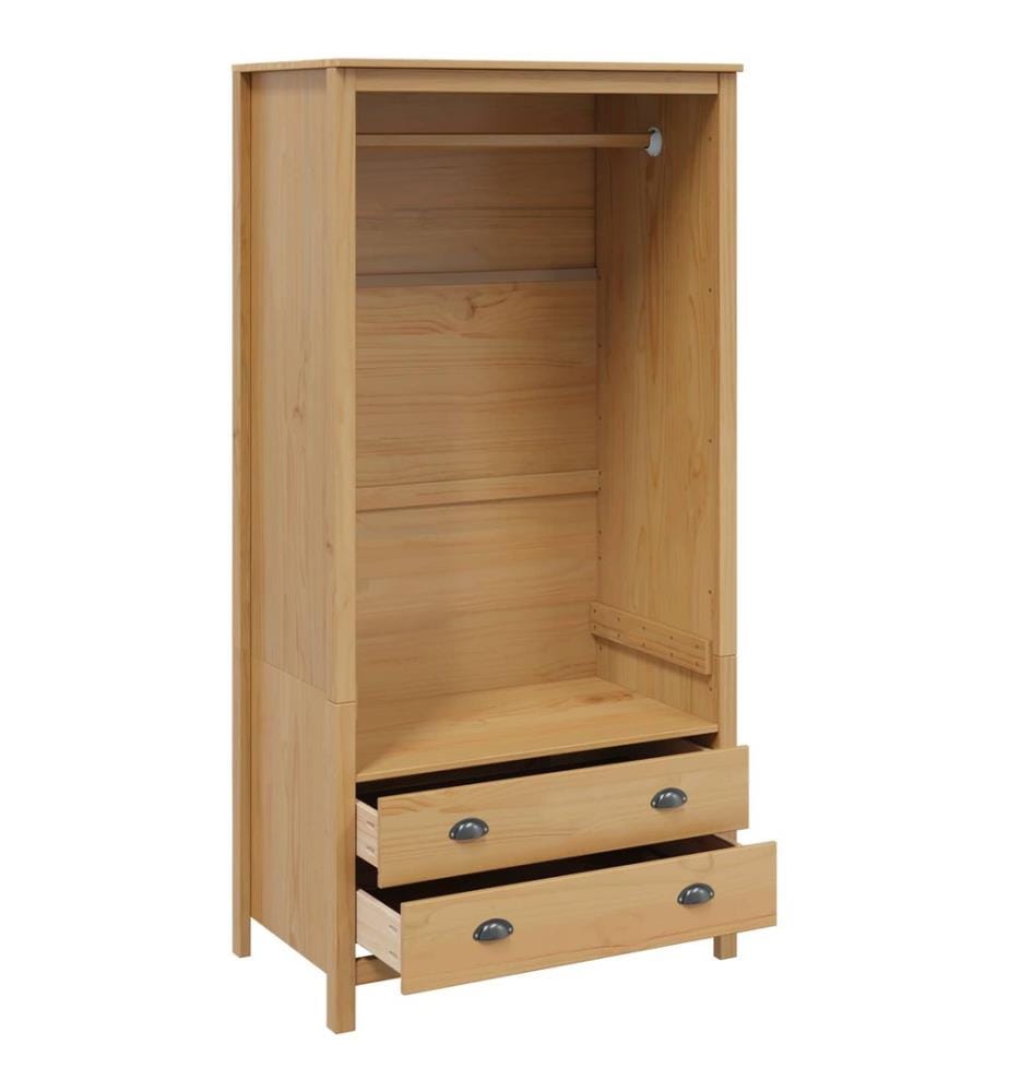 Kleiderschrank mit Schubladen HILL Honigbraun 84 x 50 x 170 cm