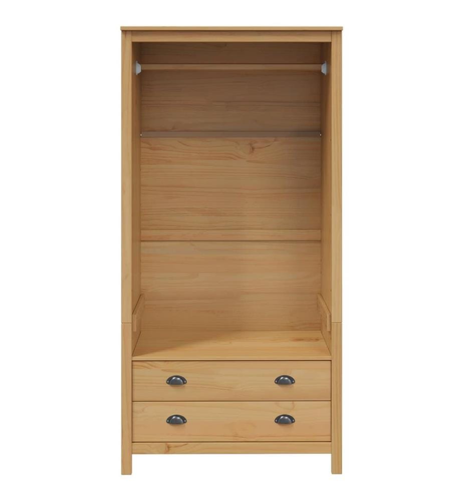 Kleiderschrank mit Schubladen HILL Honigbraun 84 x 50 x 170 cm