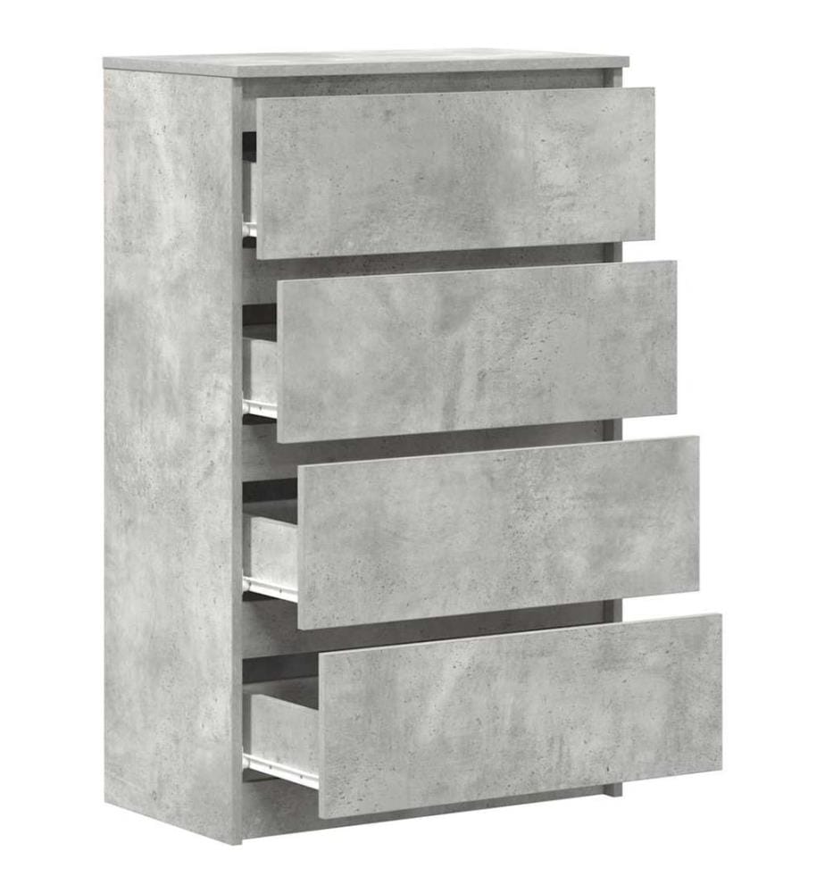 Buffet Gris béton 60x35x98,5 cm Bois d'ingénierie