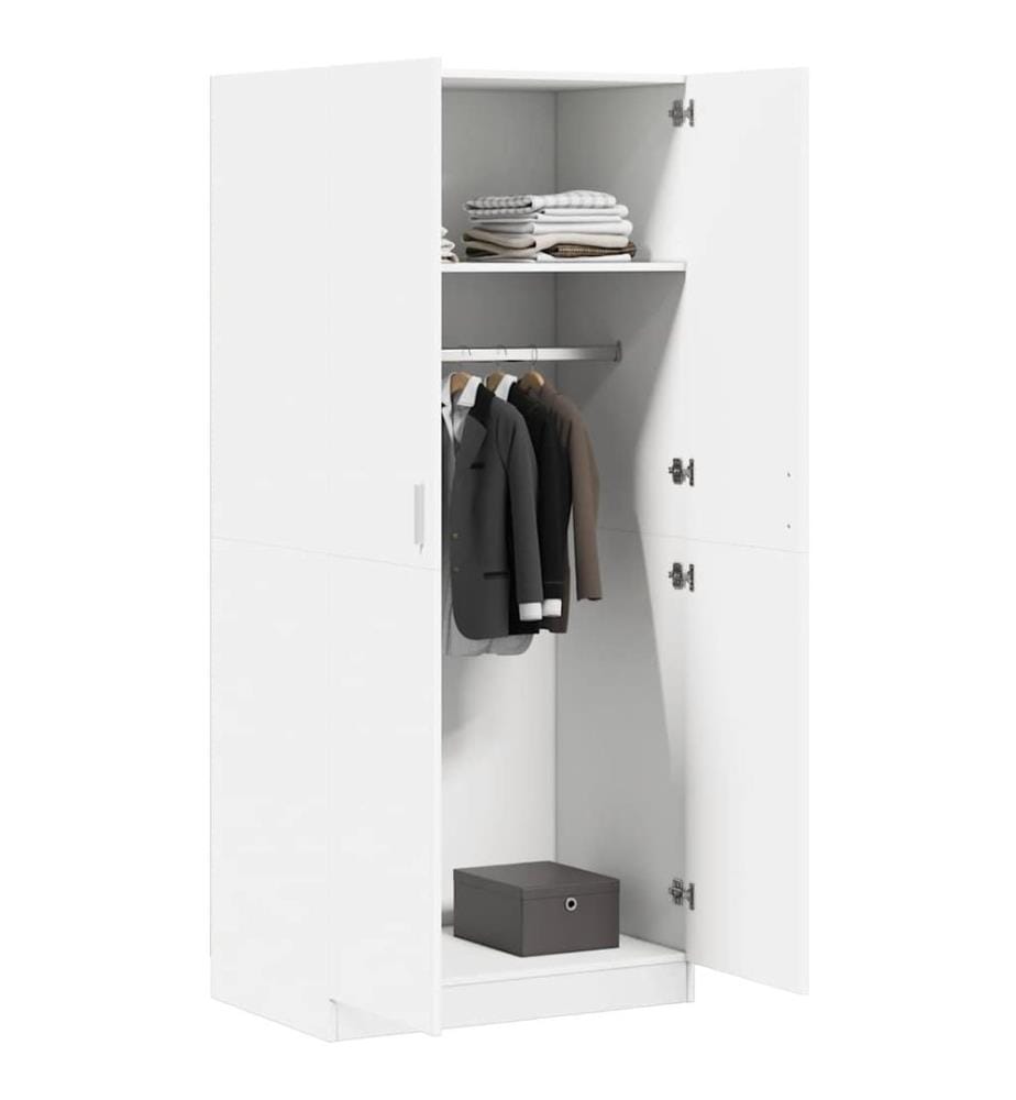 Garde-robe Blanc 80x52x180 cm Bois d'ingénierie