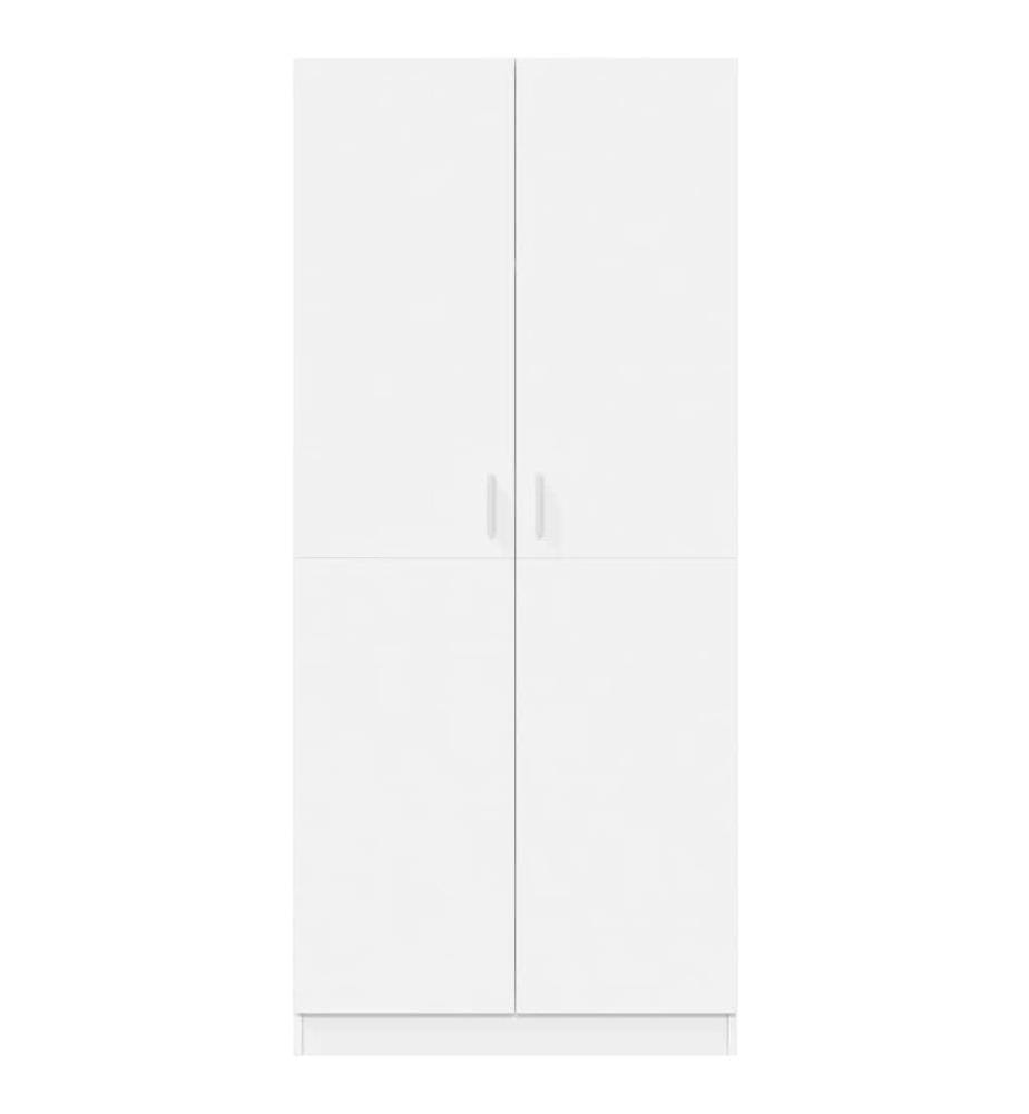 Garde-robe Blanc 80x52x180 cm Bois d'ingénierie