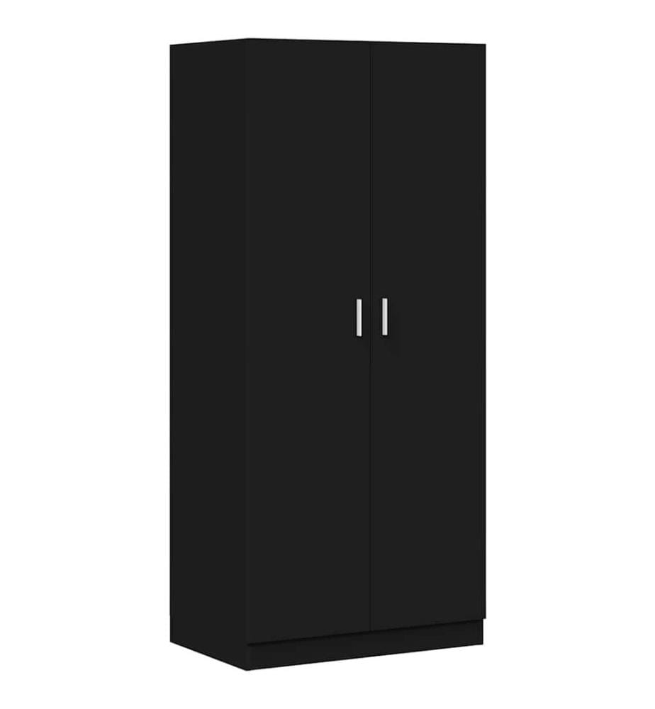 Garde-robe Noir 80x52x180 cm Bois d'ingénierie