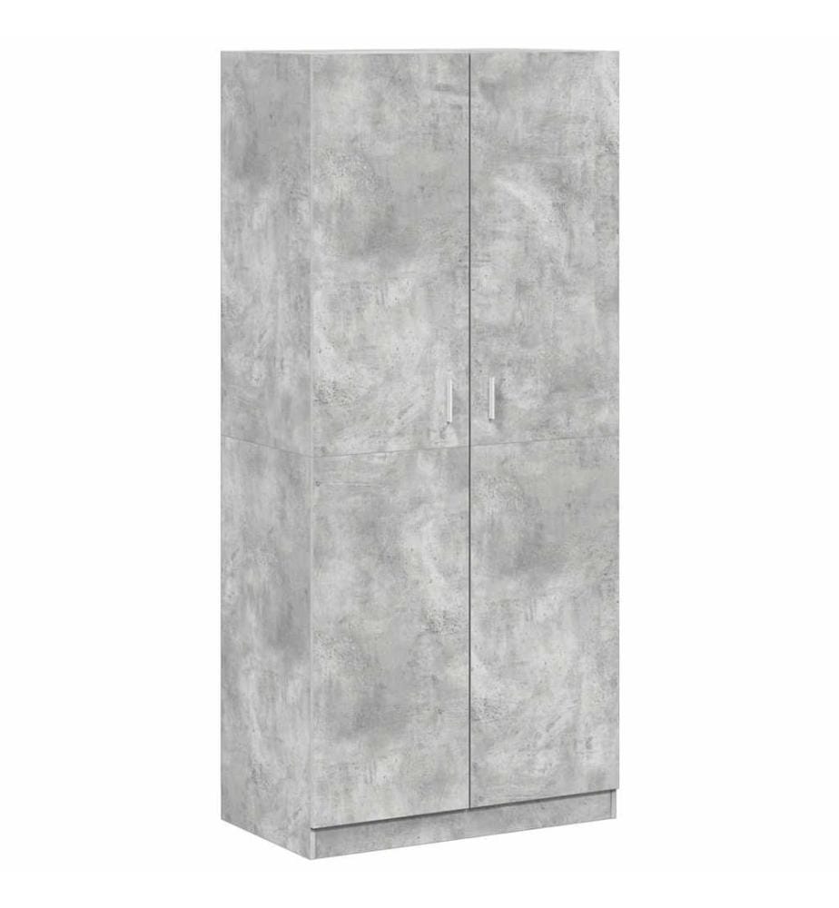 Garde-robe Gris béton 90x52x200 cm Bois d'ingénierie