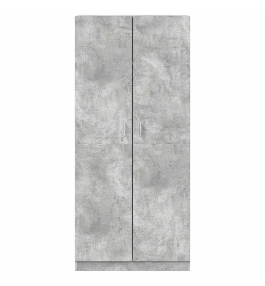 Garde-robe Gris béton 90x52x200 cm Bois d'ingénierie