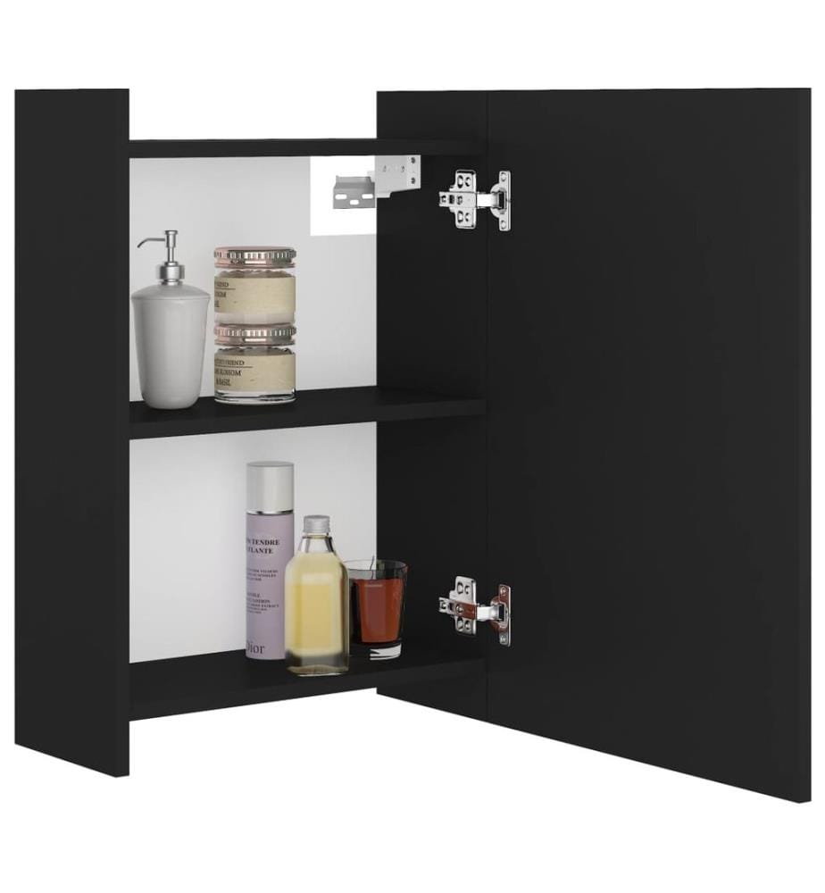 Bad-Spiegelschrank Schwarz 62,5x20,5x64 cm Holzwerkstoff