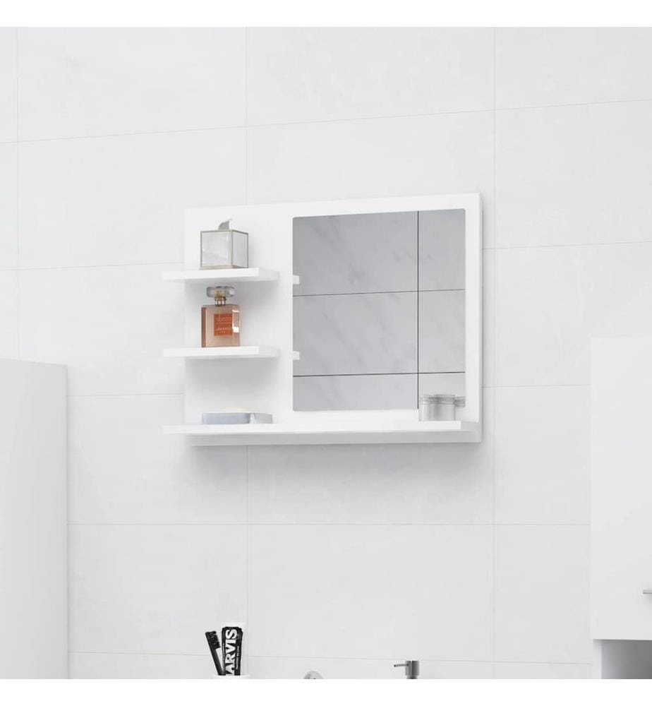 Badspiegel Weiss 60x10,5x45 cm Holzwerkstoff
