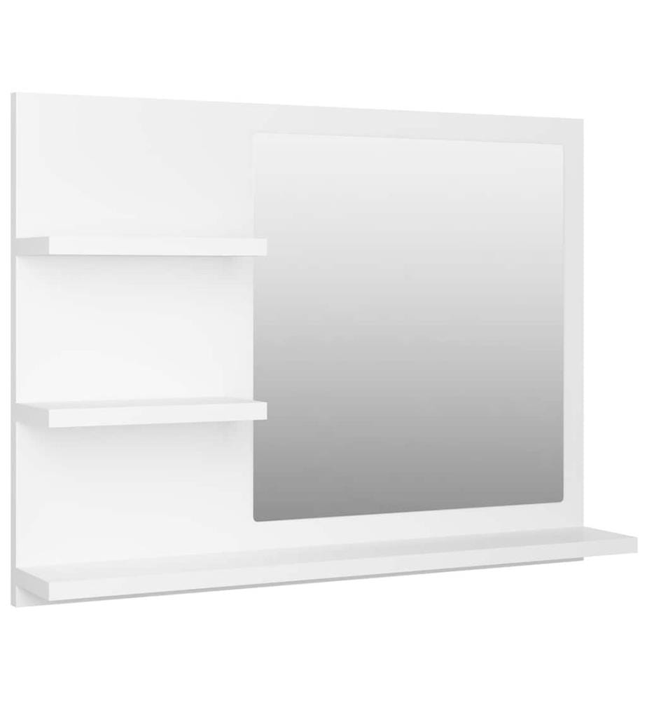 Badspiegel Weiss 60x10,5x45 cm Holzwerkstoff