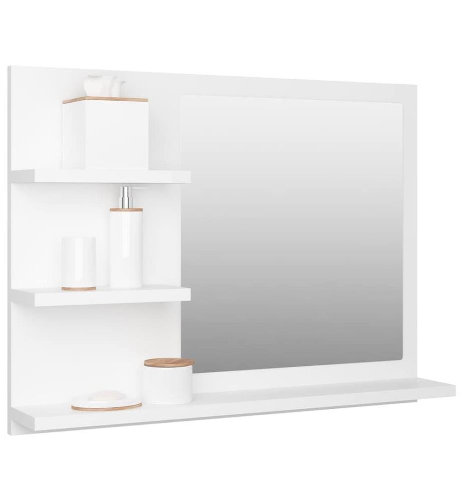 Badspiegel Weiss 60x10,5x45 cm Holzwerkstoff