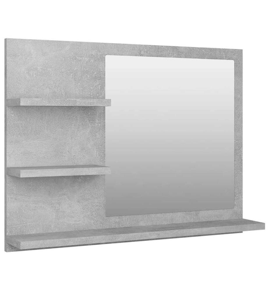 Badspiegel Betongrau 60x10,5x45 cm Holzwerkstoff