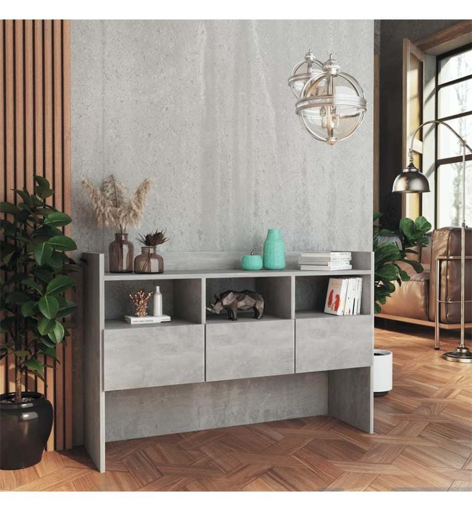 Buffet Gris béton 105x30x70 cm Bois d'ingénierie