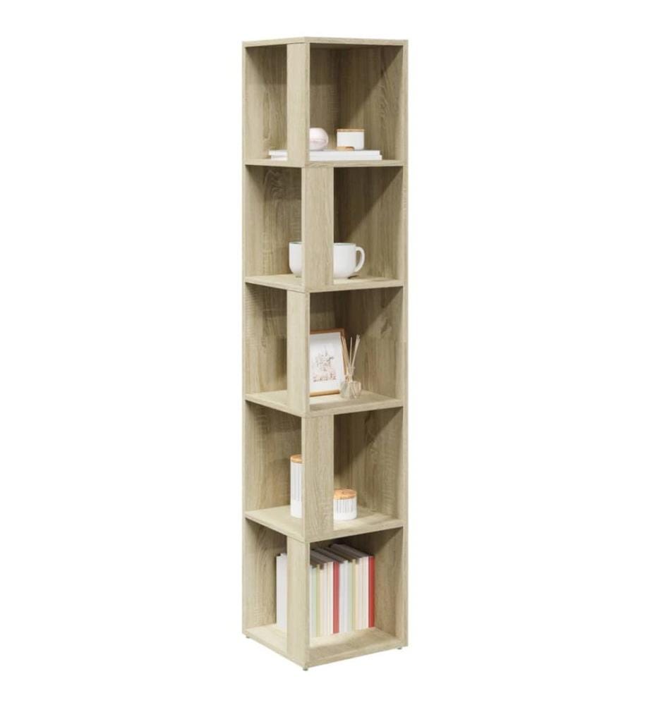 Eckregal Sonoma-Eiche 33x33x164,5 cm Holzwerkstoff