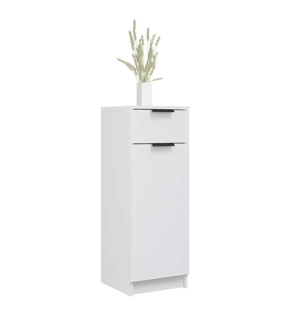 Badschrank Weiss 32x33,5x90 cm Holzwerkstoff