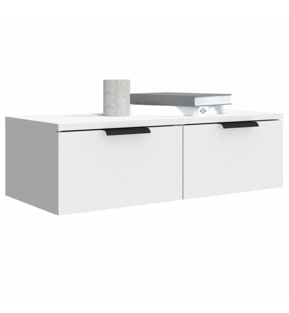 Wandschrank Weiss 68x30x20 cm Holzwerkstoff
