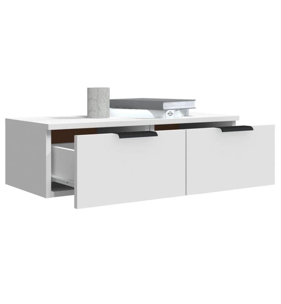 Wandschrank Weiss 68x30x20 cm Holzwerkstoff