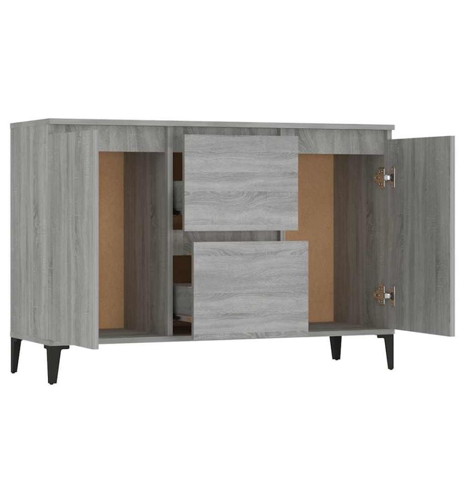 Buffet Sonoma gris 102x35x70 cm Bois d'ingénierie