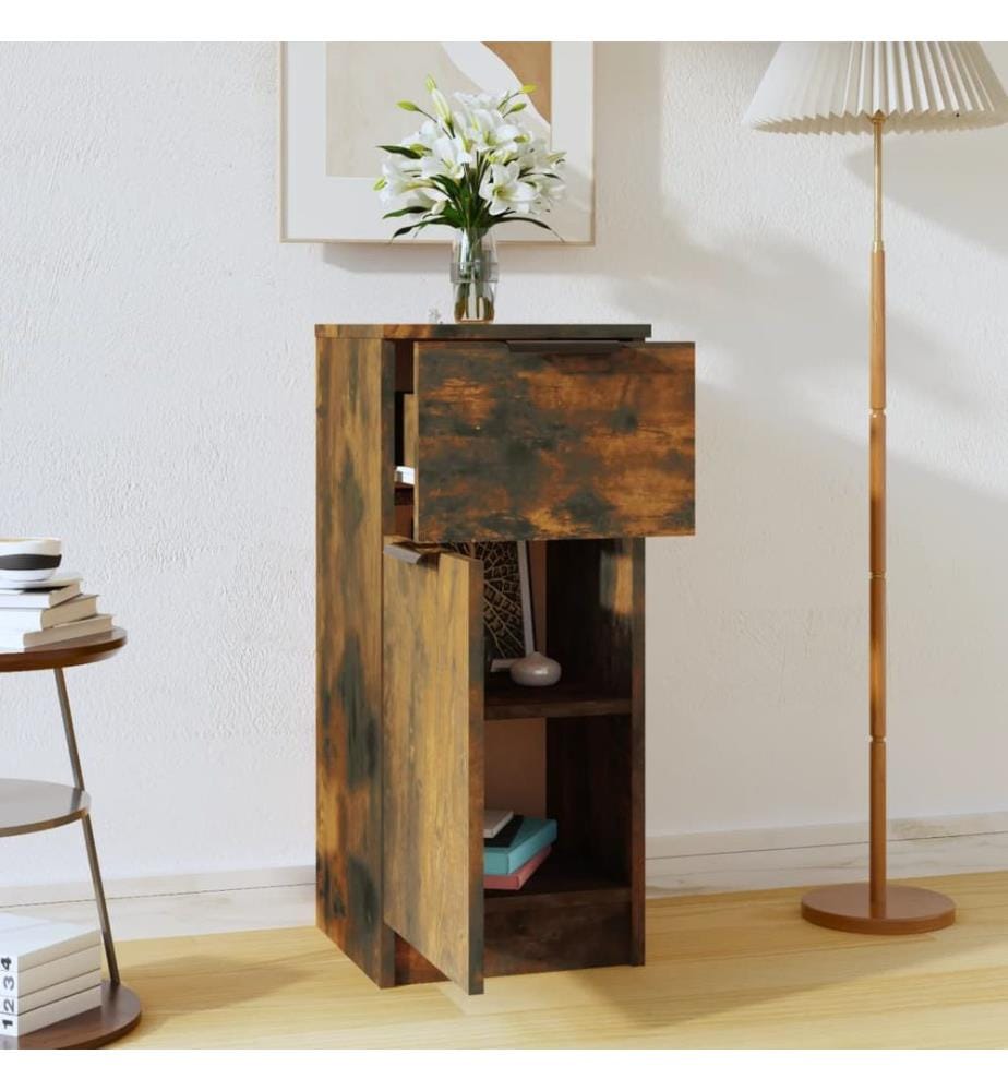 Sideboard Räuchereiche 30x30x70 cm Holzwerkstoff