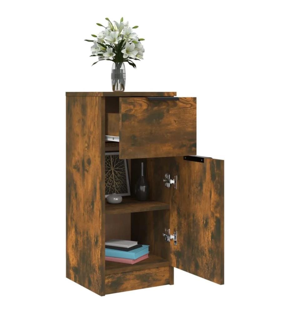 Sideboard Räuchereiche 30x30x70 cm Holzwerkstoff