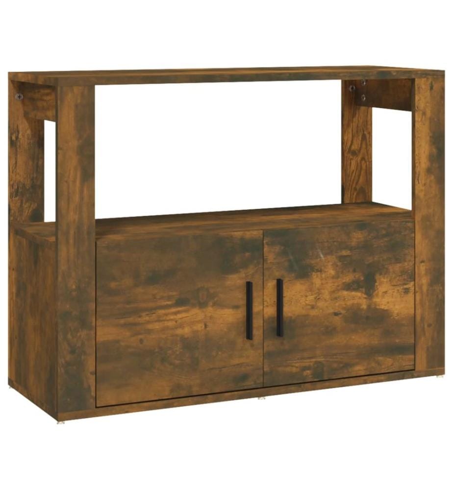 Buffet Chêne fumé 80x30x60 cm Bois d'ingénierie