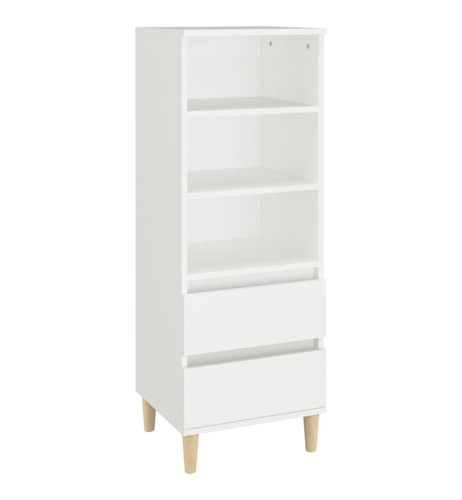 Buffet haut Blanc 40x36x110 cm Bois d'ingénierie