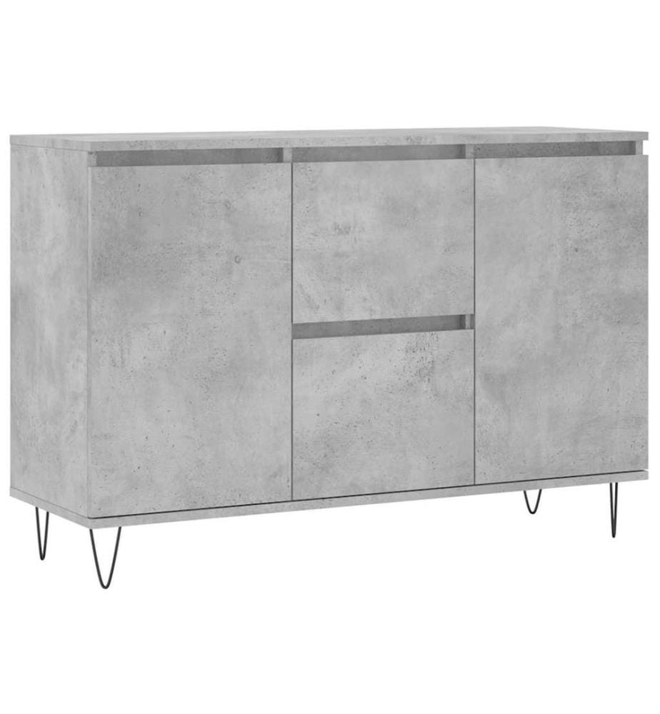 Sideboard Betongrau 101,5x35x70 cm Holzwerkstoff
