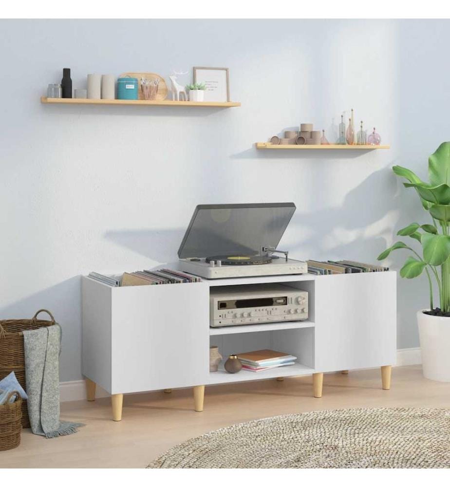 Plattenschrank Weiss 121 x 38 x 48 cm Holzwerkstoff