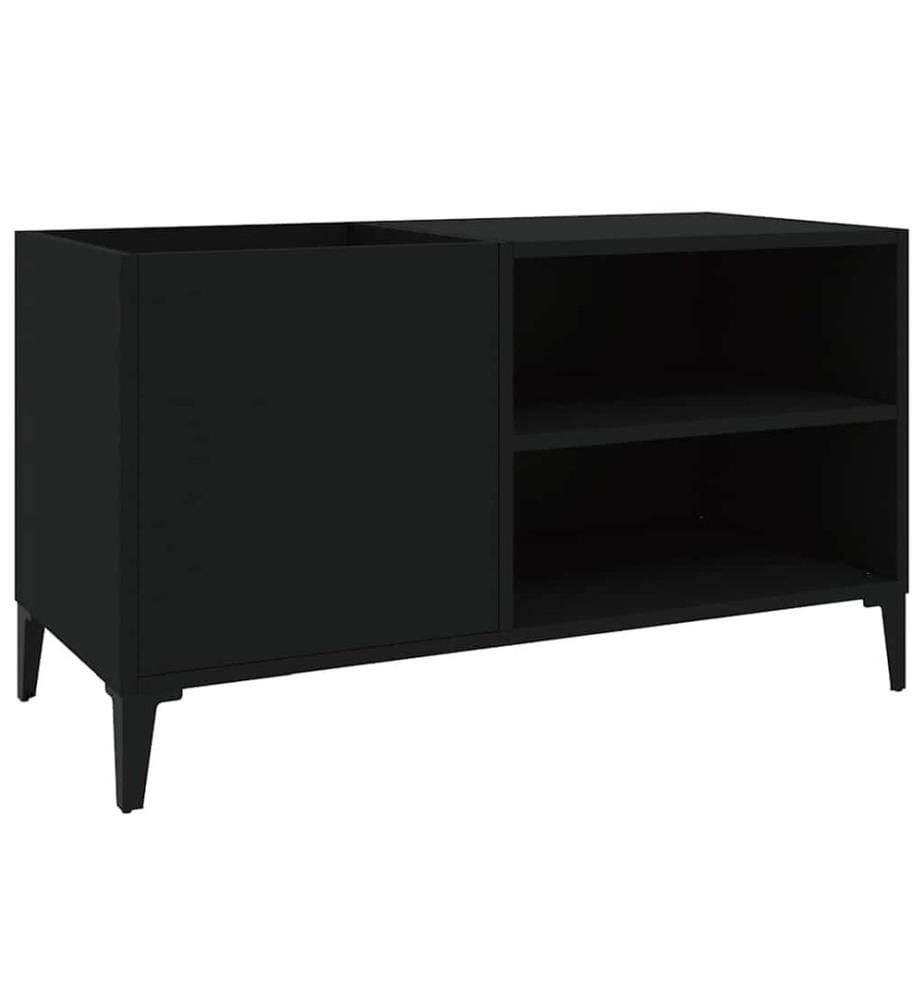 Plattenschrank Schwarz 84,5x38x48 cm Holzwerkstoff