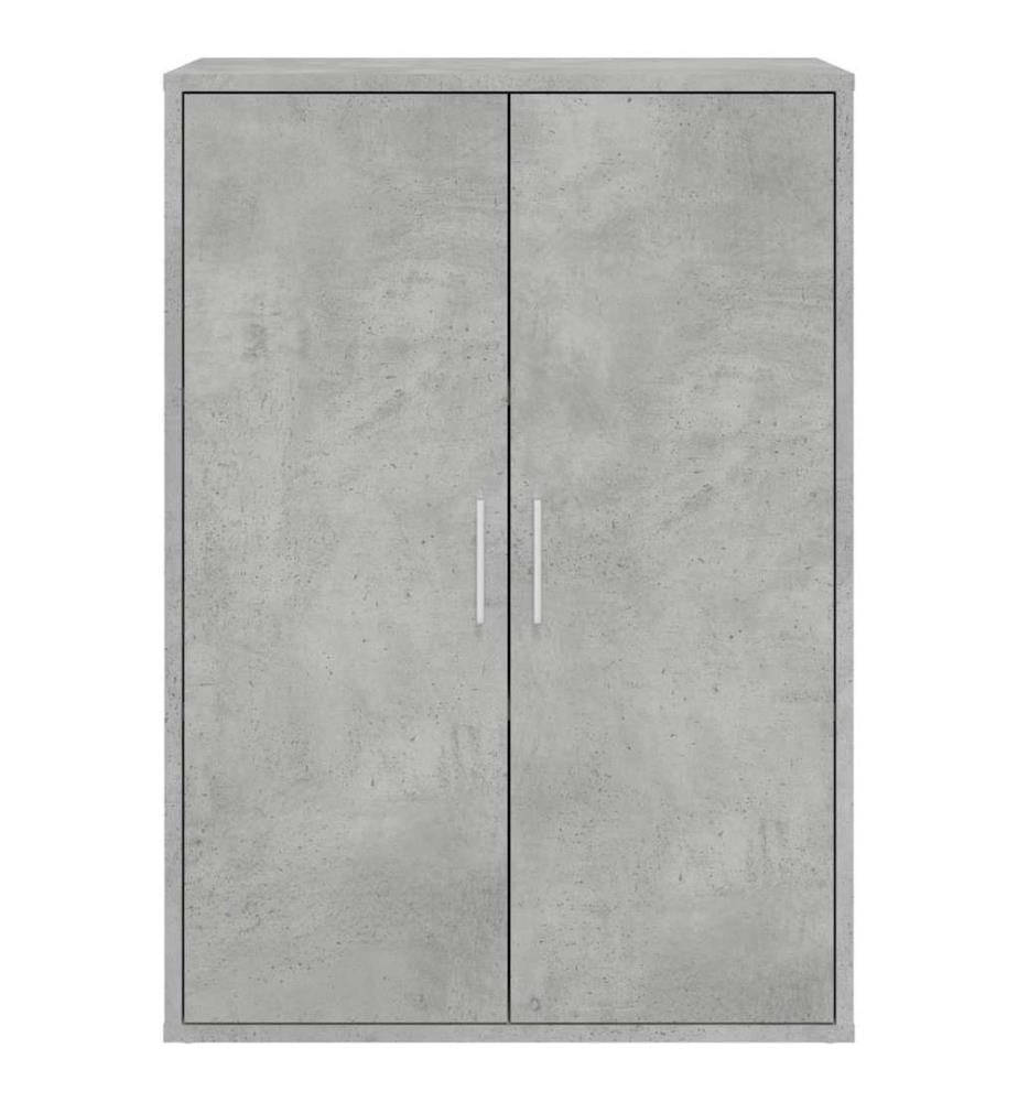 Buffet gris béton 60x31x84 cm bois d'ingénierie