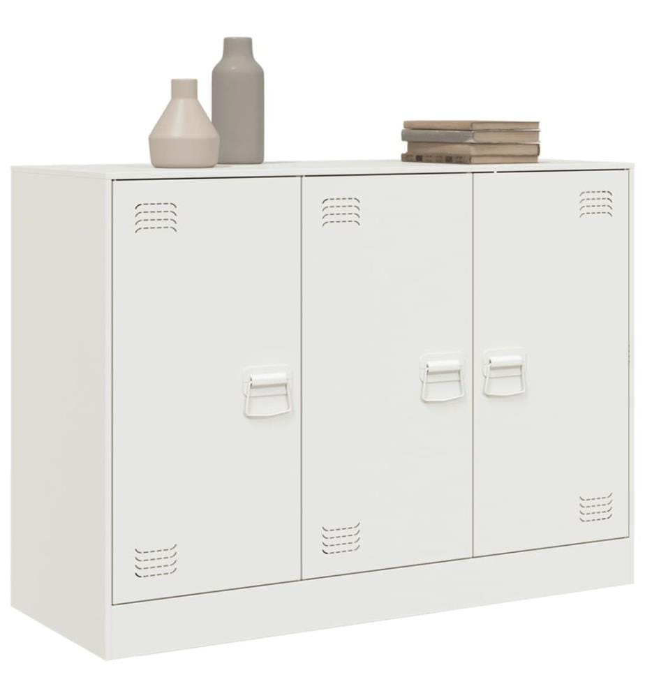 Buffet blanc 99x39x73 cm acier