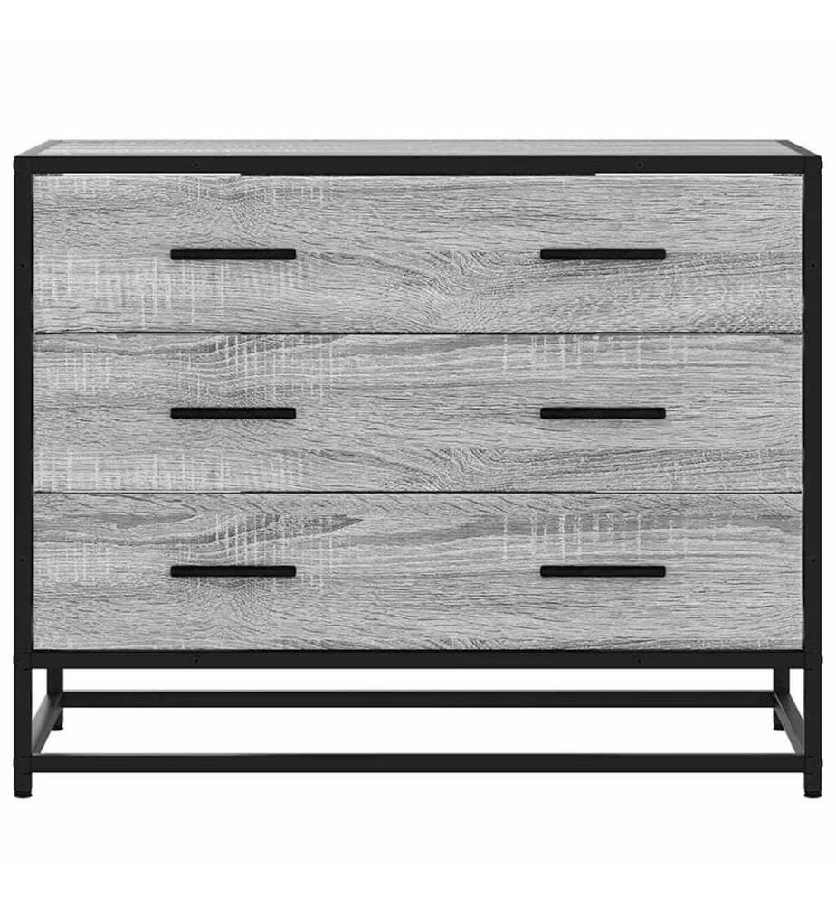 Commode sonoma gris 70x41x56 cm bois d'ingénierie