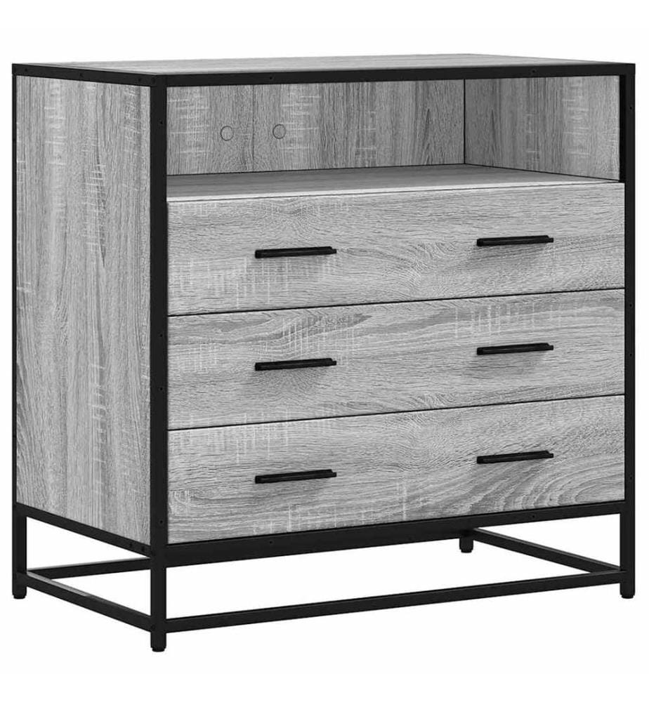 Commode sonoma gris 70x41x70 cm bois d'ingénierie